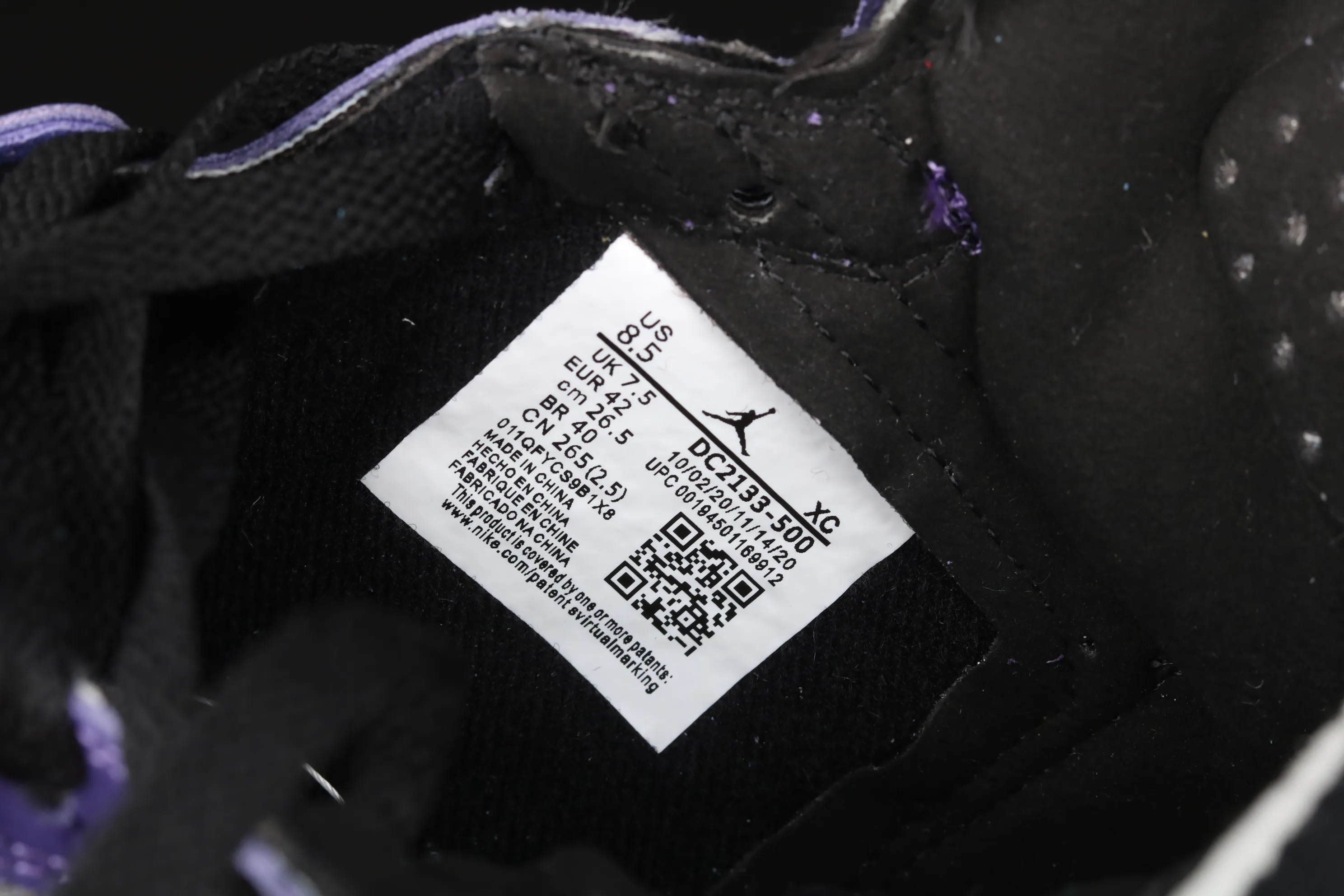 All categories Air Jordan Jordan series basketball shoes Air Jordan 1 High Z version Air Jordan 1 Zoom Air CMFT "BayouBoys" AJ1 Joe 1 Zion black purple DC2133-500